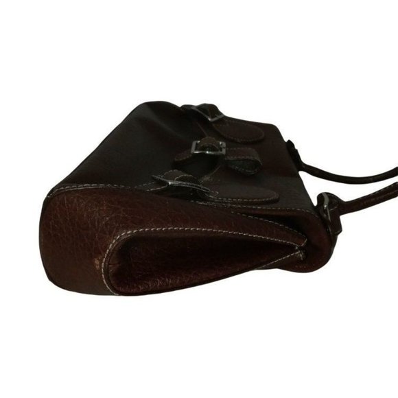 Cynthia Rowley Bag, Trapezoid Top Handle Purse, Brown Leather Handbag, Textured - Picture 2 of 10